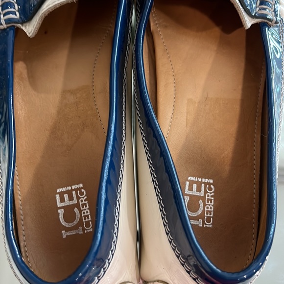 Ice Iceberg Leather Drivers Shoes White / Blue  8 - Picture 10 of 15